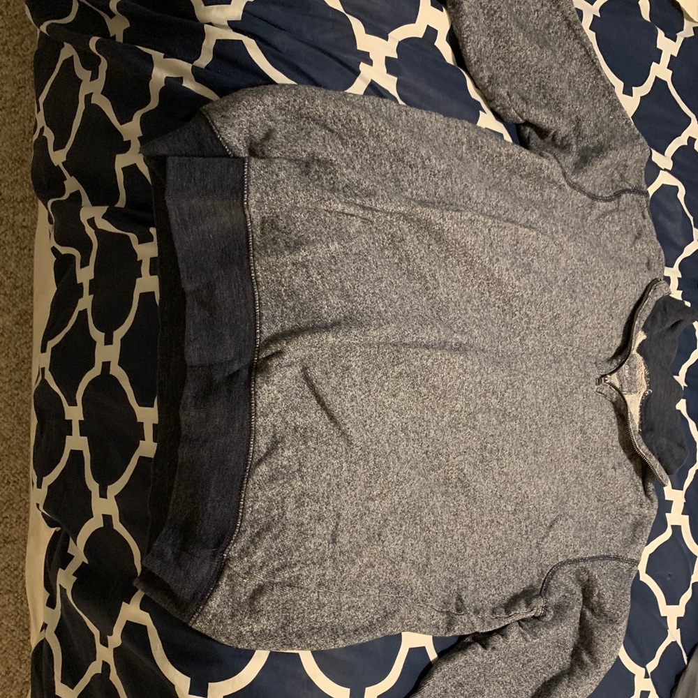 Men’s navy heathered 1/4 zip pullover